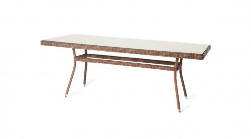 Плетеный стол 4sis Латте, коричневый, 160х90см