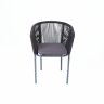 Плетеный стул 4sis Марсель из эластичных лент, цвет темно-серый