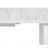 Стол обеденный Woodville Лота Лофт раздвижной, юта/матовый белый, 120 см