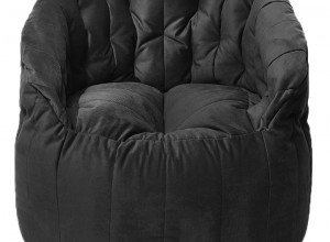 Кресло-мешок Relaxline Австралия в велюре Maserrati - 20 черный