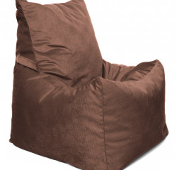 Кресло-мешок Relaxline Топчан в велюре Maserrati - 09 коричневый