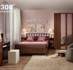 Спальня Глазов Sherlock. Комплект 4 (Орех шоколадный)