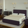 Кровать Арника Лорена 180х200 с под. механизмом и ящиком для белья (без страз), фиолетовая