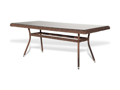 Плетеный стол 4sis Латте, коричневый, 200х90см
